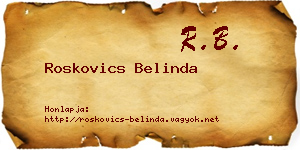 Roskovics Belinda névjegykártya